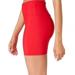 CLOTHING Onzie Ribbed Biker Shorts Red Rib