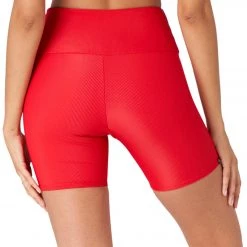 CLOTHING Onzie Ribbed Biker Shorts Red Rib