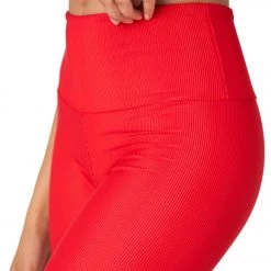 CLOTHING Onzie Ribbed Biker Shorts Red Rib