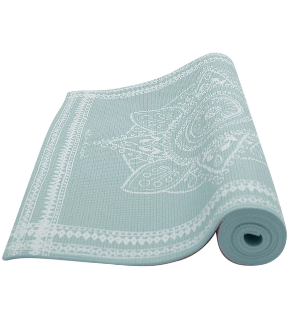 Oak And Reed 4mm Yoga Mat, Medallion Tapestry Mint 3 Oak And Reed 4mm Yoga Mat, Medallion Tapestry Mint