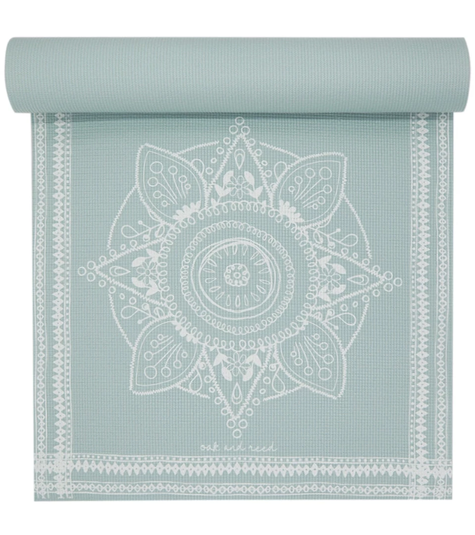 Oak And Reed 4mm Yoga Mat, Medallion Tapestry Mint 5 Oak And Reed 4mm Yoga Mat, Medallion Tapestry Mint