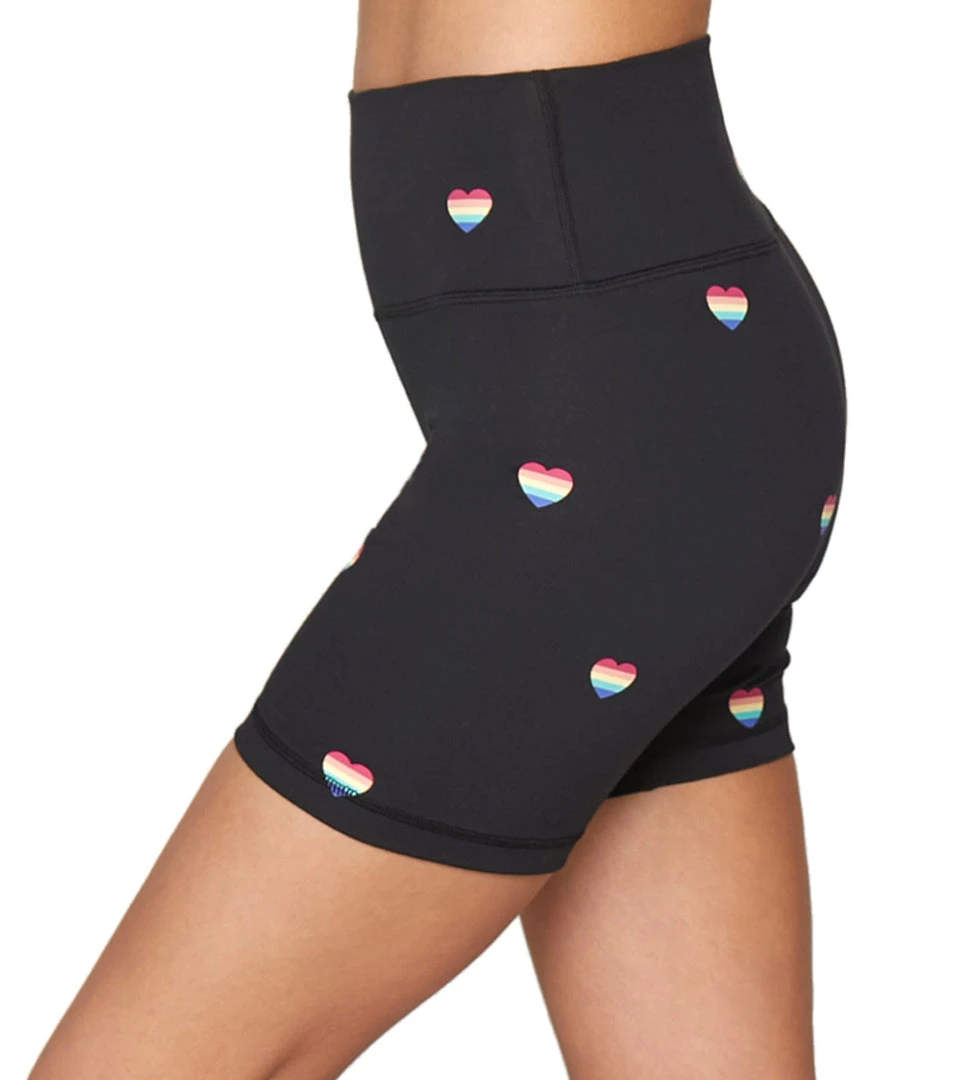 Spiritual Gangster SG Intent High Waisted Biker Shorts Summer Heart Print 4 Spiritual Gangster SG Intent High Waisted Biker Shorts Summer Heart Print