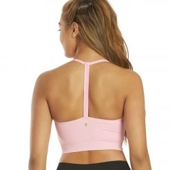 Spiritual Gangster Icon T-Back Sports Bra Paradise Pink CLOTHING