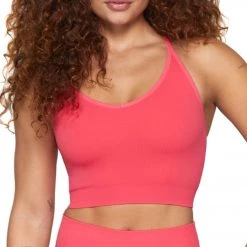 Spiritual Gangster Icon T-Back Sports Bra Ruby