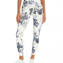 CLOTHING Marika High Rise Flat Waist Ankle Legging Sodalite Blue Spotted Rose