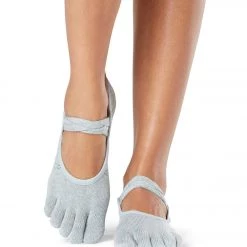 Toesox Organic Mia Grip Full Toe Socks Hydrangea ACCESSORIES