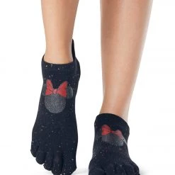 Toesox Grip Full Toe Low Rise Socks Confetti Minnie ACCESSORIES 9 Toesox Grip Full Toe Low Rise Socks Confetti Minnie ACCESSORIES