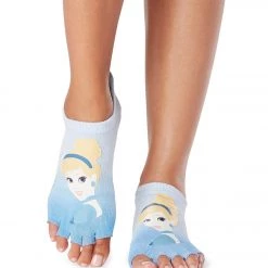 Toesox Grip Half Toe Low Rise Socks Glass Slipper ACCESSORIES