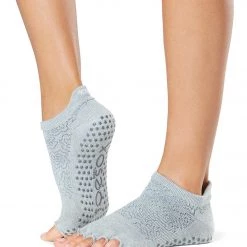 Toesox Grip Half Toe Low Rise Socks Hydrangea 7 Toesox Grip Half Toe Low Rise Socks Hydrangea