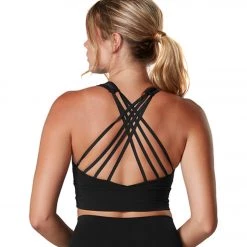 Tavi Strappy Yoga Sports Bra Ebony CLOTHING