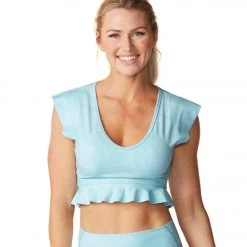 Tavi Flutter Yoga Sports Bra Powder Palm