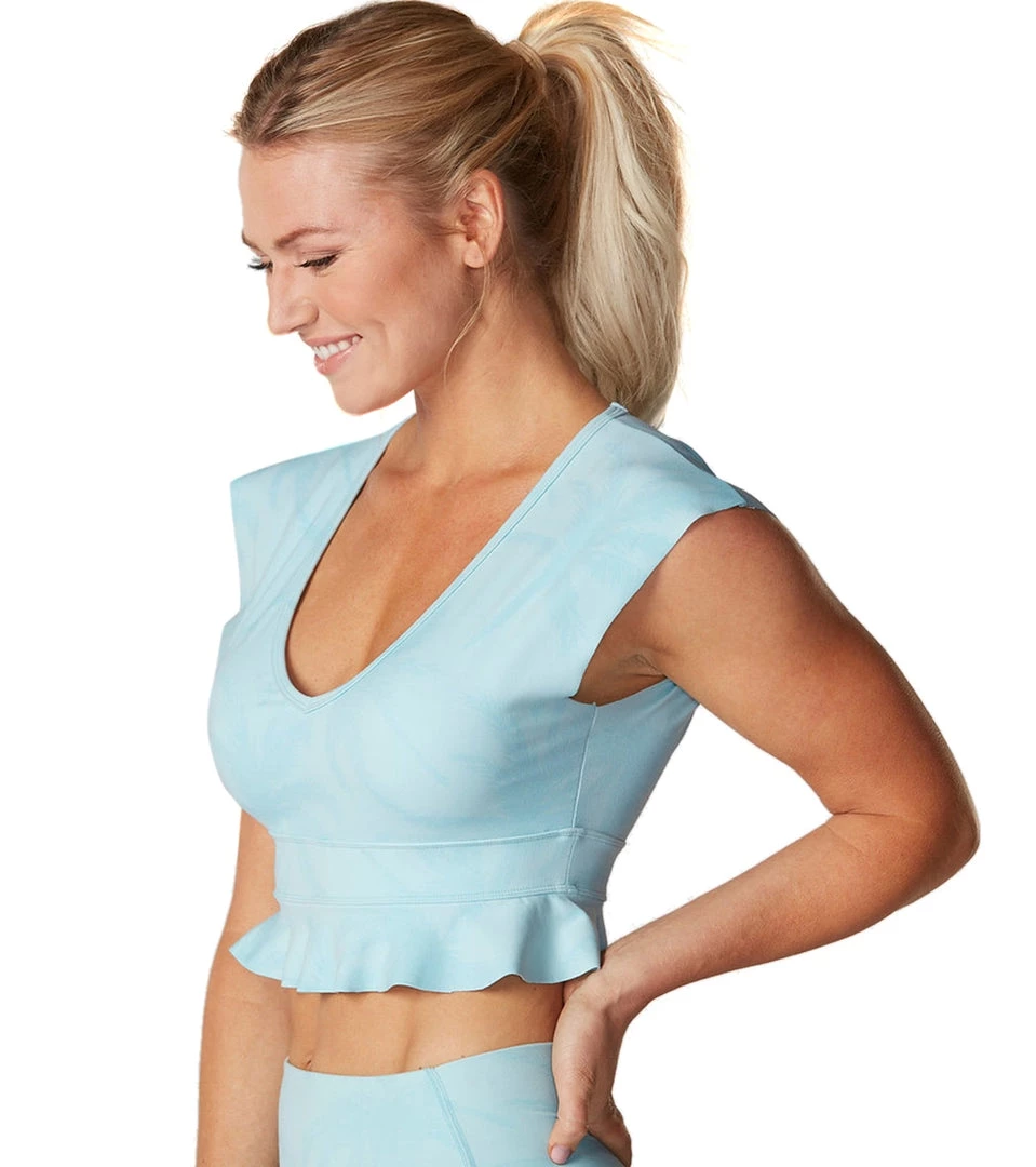 Tavi Flutter Yoga Sports Bra Powder Palm 4 Tavi Flutter Yoga Sports Bra Powder Palm