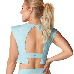 Tavi Flutter Yoga Sports Bra Powder Palm 10 Tavi Flutter Yoga Sports Bra Powder Palm