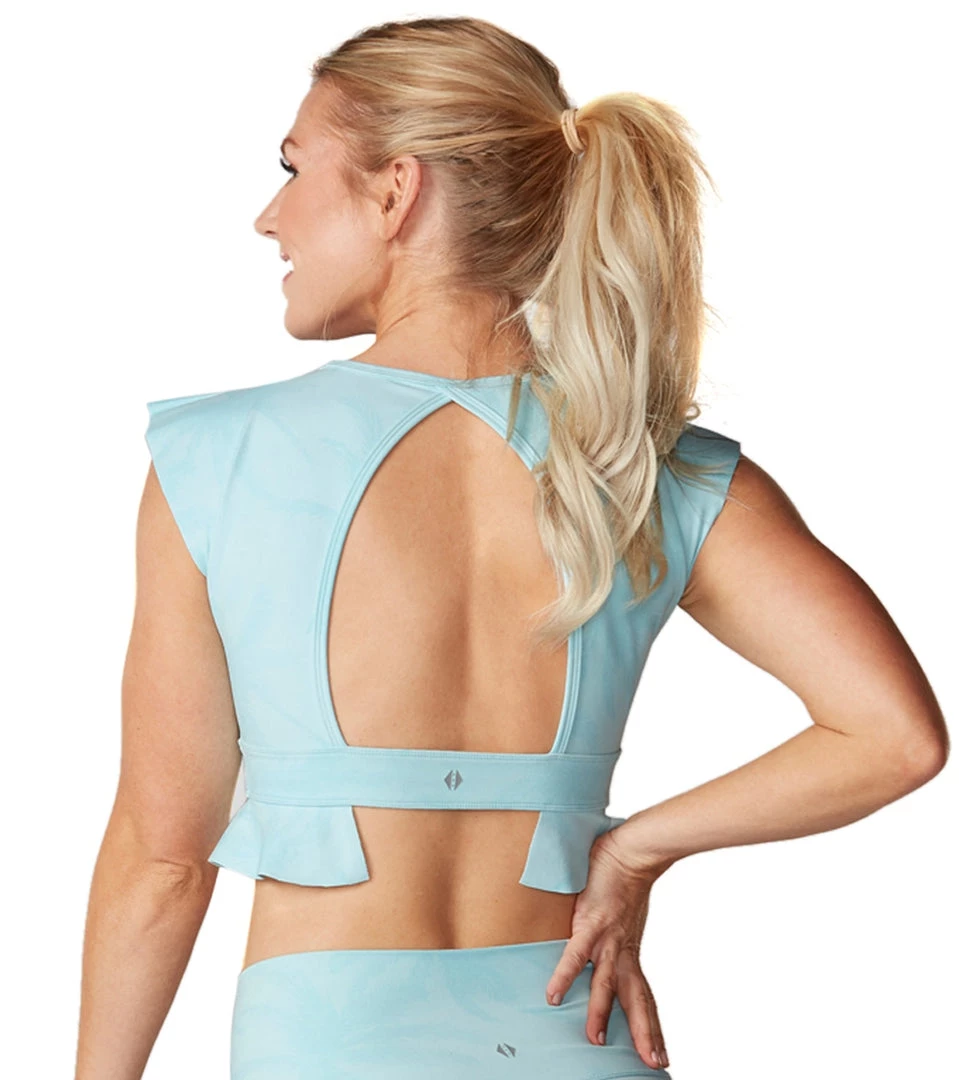 Tavi Flutter Yoga Sports Bra Powder Palm 5 Tavi Flutter Yoga Sports Bra Powder Palm