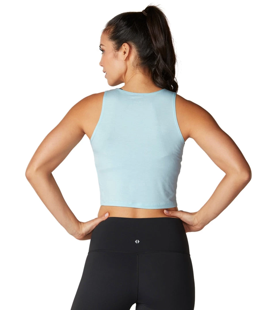 CLOTHING Tavi Crop Yoga Tank Powder 5 CLOTHING Tavi Crop Yoga Tank Powder