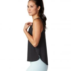 Tavi Twist Shoulder Tank Ebony CLOTHING