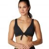 Tavi Tie Front Yoga Sports Bra Ebony