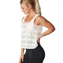 Tavi Scoop Neck Yoga Tank Salt Stripe