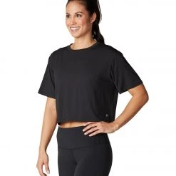 CLOTHING Tavi Crop Tee Ebony 9 CLOTHING Tavi Crop Tee Ebony