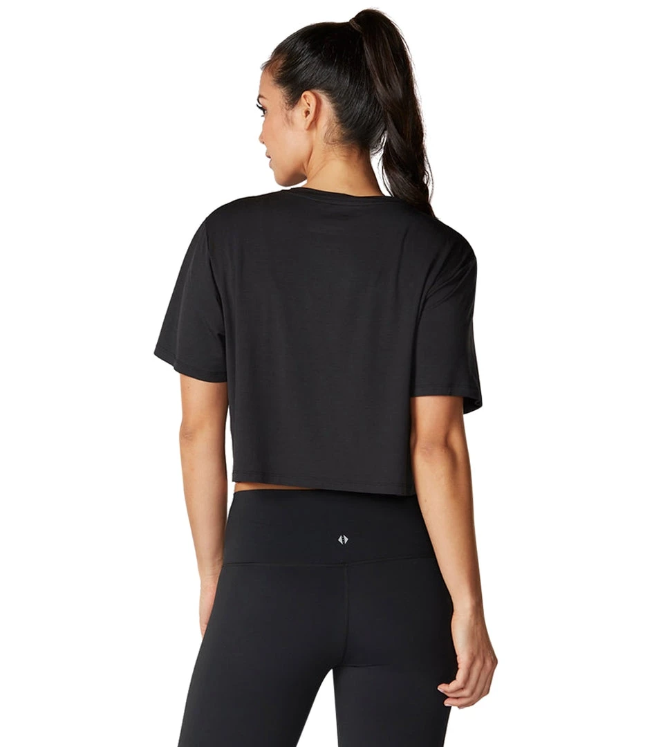 CLOTHING Tavi Crop Tee Ebony 5 CLOTHING Tavi Crop Tee Ebony