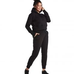 Public Rec Luxe Fleece Cropped Hoodie Black