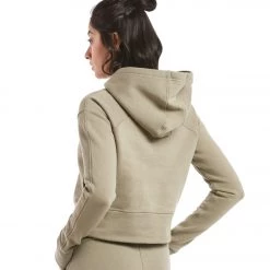 Public Rec Luxe Fleece Cropped Hoodie Sage