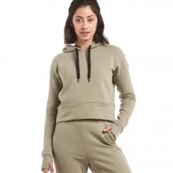 Public Rec Luxe Fleece Cropped Hoodie Sage