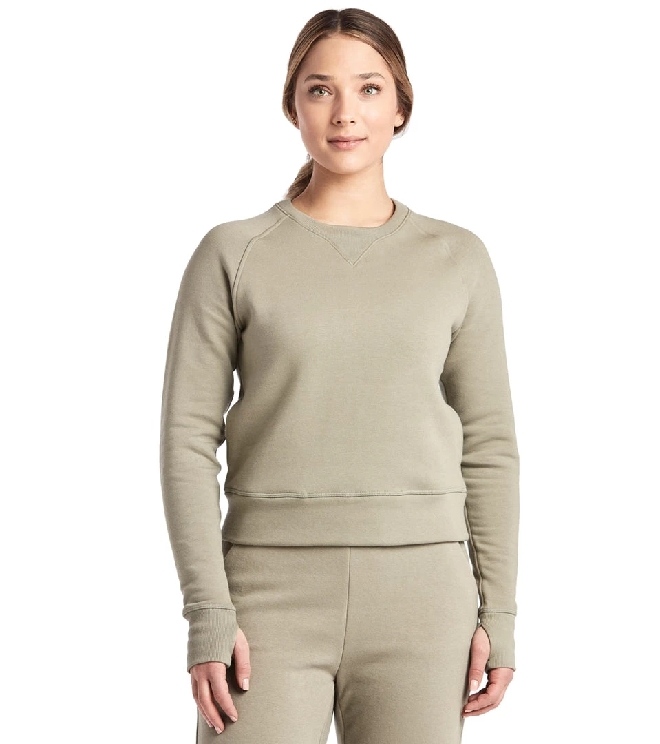 CLOTHING Public Rec Luxe Fleece Crew Sage 3 CLOTHING Public Rec Luxe Fleece Crew Sage