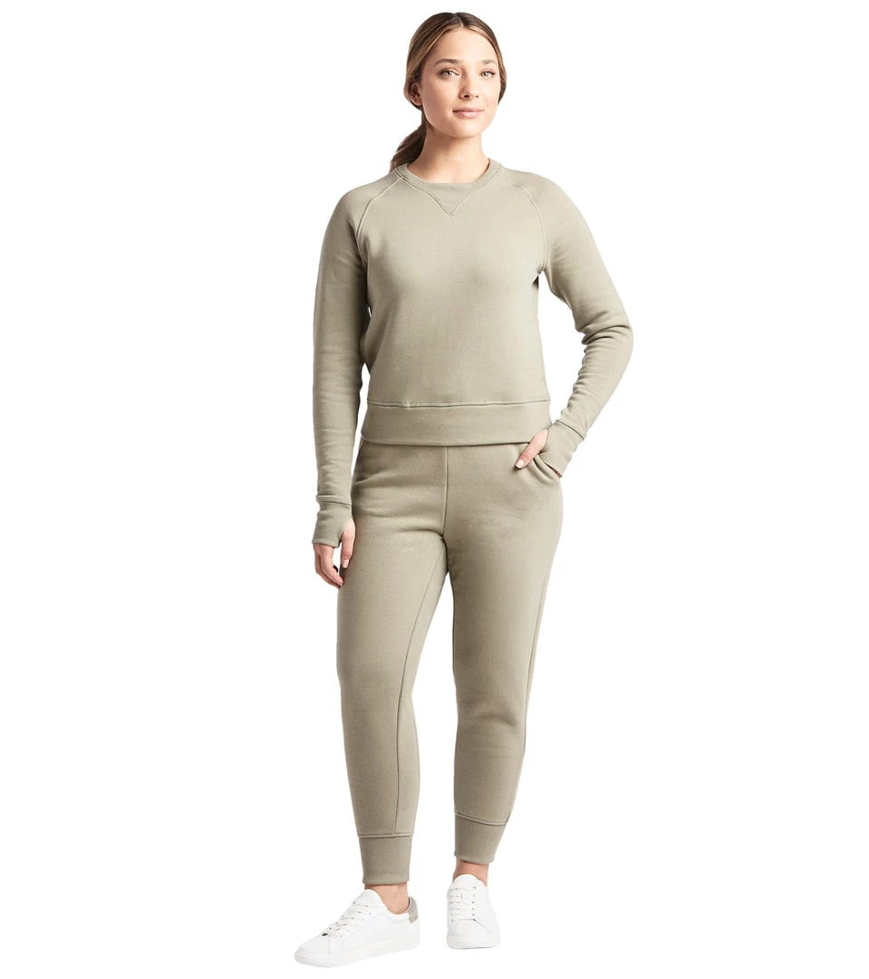 CLOTHING Public Rec Luxe Fleece Crew Sage 5 CLOTHING Public Rec Luxe Fleece Crew Sage