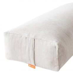 YOGA MATS & PROPS Halfmoon Linen Rectangular Bolster Natural Linen