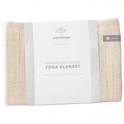 Halfmoon Melange Cotton Yoga Blanket Sandstone