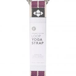 YOGA MATS & PROPS Halfmoon 6' Organic Cotton Loop Strap Plum Weave
