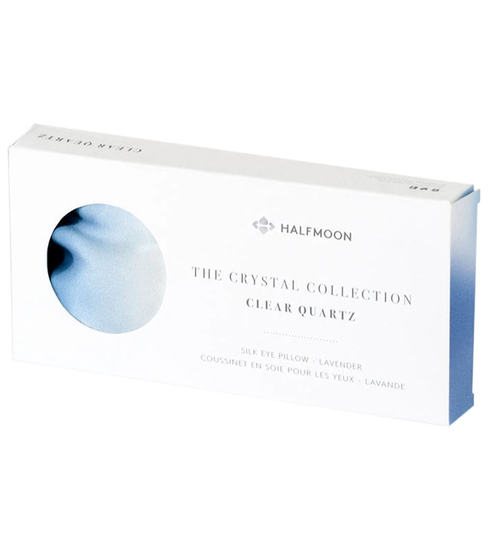Halfmoon Crystal Collection Silk Eye Pillow Clear Quartz 4 Halfmoon Crystal Collection Silk Eye Pillow Clear Quartz