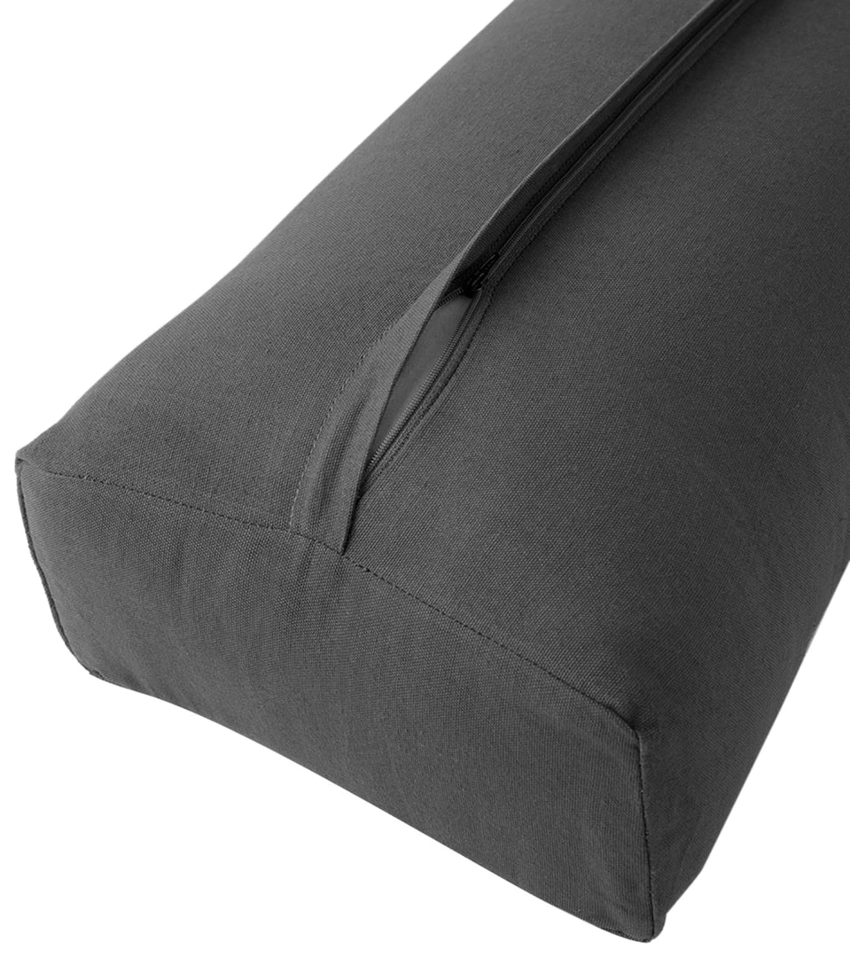Halfmoon Essential Cotton Restorative Bolster Charcoal YOGA MATS & PROPS 4 Halfmoon Essential Cotton Restorative Bolster Charcoal YOGA MATS & PROPS