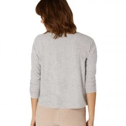 CLOTHING Beyond Yoga Featherweight Morning Light Cropped Pullover Silver Mist