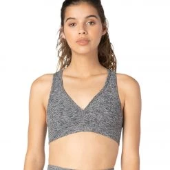 Beyond Yoga Spacedye Lift Your Spirits Yoga Sports Bra Black White