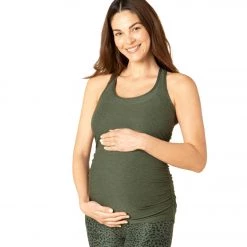 Beyond Yoga Maternity Travel Racerback Tank Eden Green