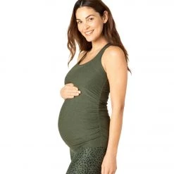 Beyond Yoga Maternity Travel Racerback Tank Eden Green