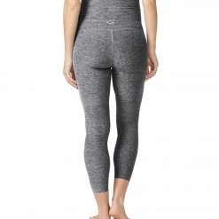 Beyond Yoga Spacedye Love The Bump Capri Maternity Leggings Black White CLOTHING