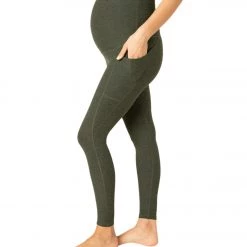 CLOTHING Beyond Yoga Spacedye Maternity Out Of Pocket High Waisted 7/8 Leggings Eden Green