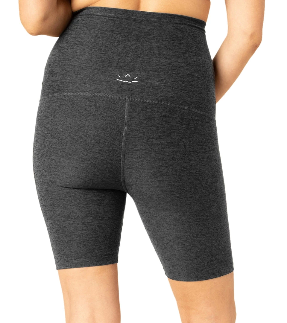 Beyond Yoga Spacedye Love The Bump Maternity Biker Shorts Black Charcoal CLOTHING 4 Beyond Yoga Spacedye Love The Bump Maternity Biker Shorts Black Charcoal CLOTHING