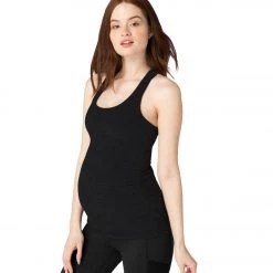 Beyond Yoga Supplex Maternity Long Racerback Cami Jet Black