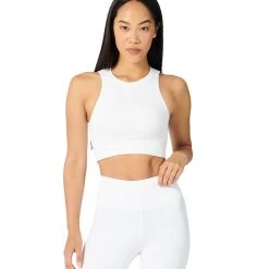 NEW ARRIVALS NUX One By One Seamless Yoga Crop Top White