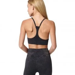 NUX Paloma Mineral Wash Yoga Sports Bra Black Wash CLOTHING