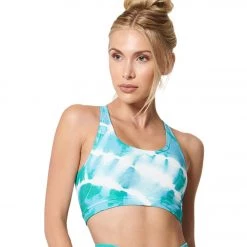 NUX Shapeshifter Hand Dye Yoga Sports Bra Pacific Crest