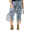 CLOTHING Buddha Pants Flap Harem Pants Blue Zebra