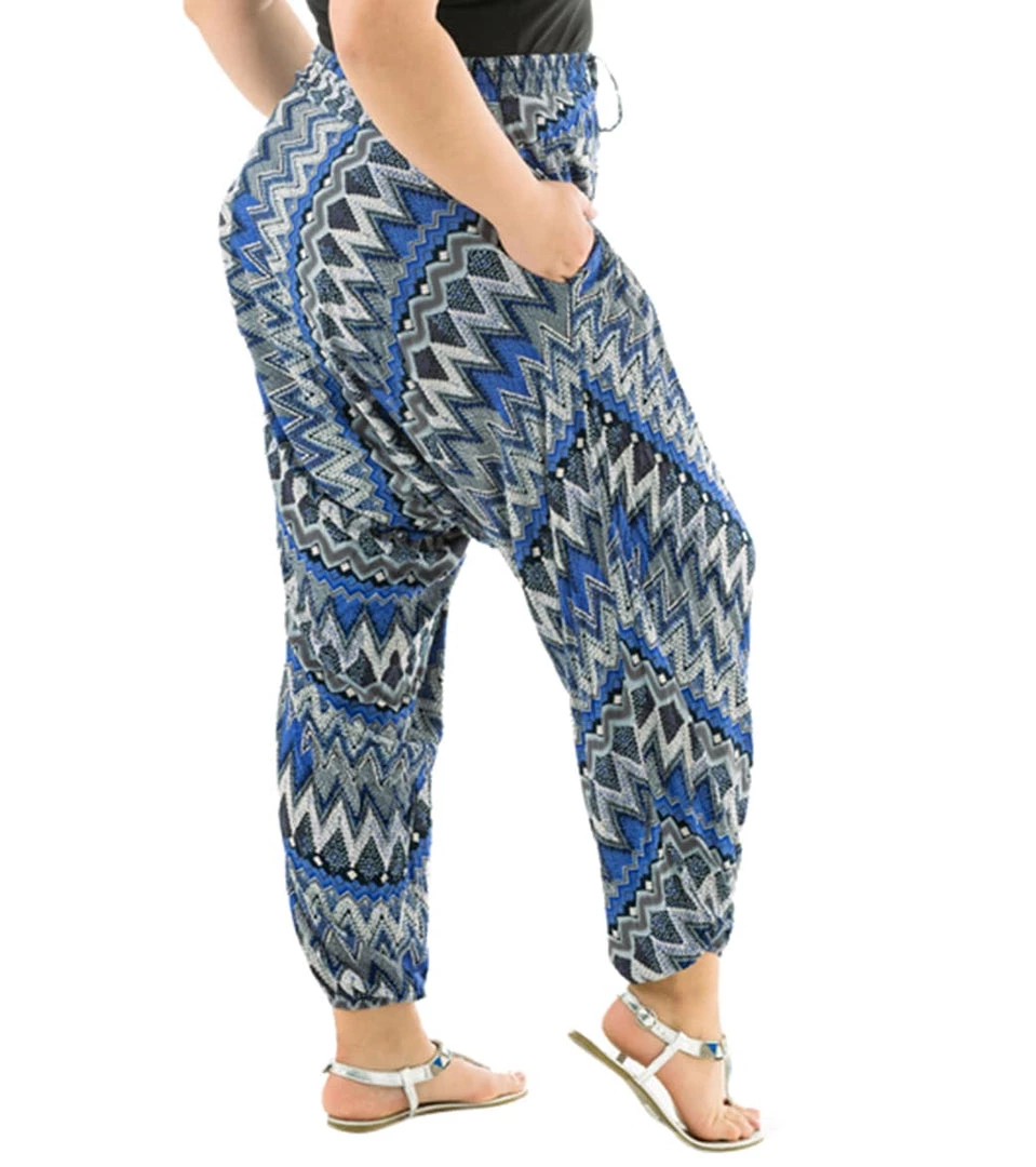 Buddha Pants Zag Harem Pants Blue Zags CLOTHING 4 Buddha Pants Zag Harem Pants Blue Zags CLOTHING