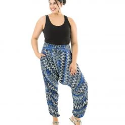 Buddha Pants Zag Harem Pants Blue Zags CLOTHING 9 Buddha Pants Zag Harem Pants Blue Zags CLOTHING