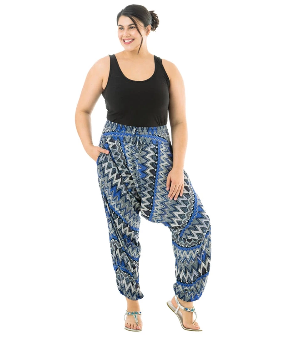 Buddha Pants Zag Harem Pants Blue Zags CLOTHING 5 Buddha Pants Zag Harem Pants Blue Zags CLOTHING