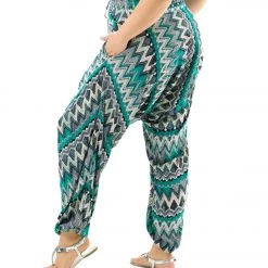 Buddha Pants Zag Harem Pants Green Zags CLOTHING 8 Buddha Pants Zag Harem Pants Green Zags CLOTHING